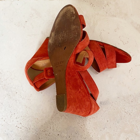 J.crew Orange Suede Sandals - Picture 4 of 6